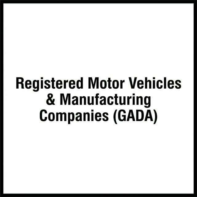 Registered Motor Vehicles & Manufacturing Companies (GADA)