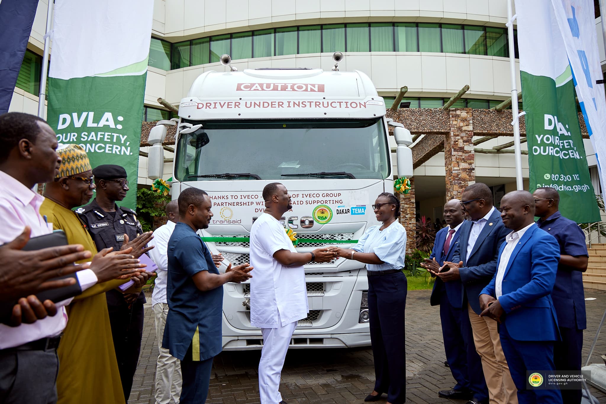 DVLA Receives Heavy Goods Vehicle Training Truck from TransAid to Enhance Driver Training